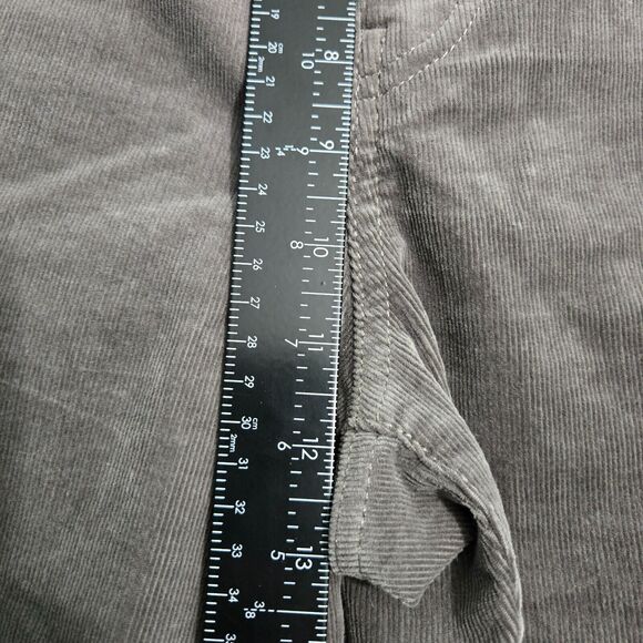 Talbots Women 12 Gray High Rise Corduroy Straight Leg Pants - Picture 13 of 14